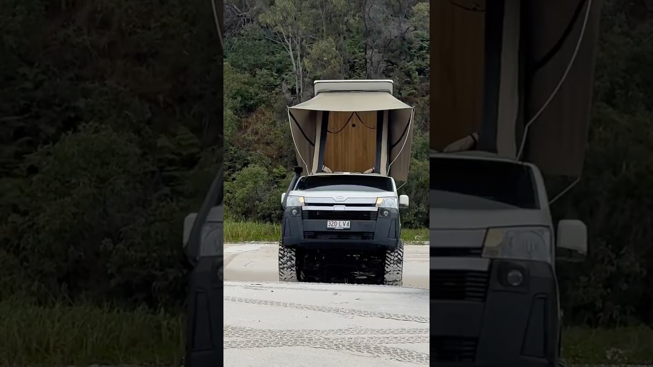 @headspacecampers  Toyota Hiace 4x4 overland roof conversion techo elevable #overland #adnoverland
