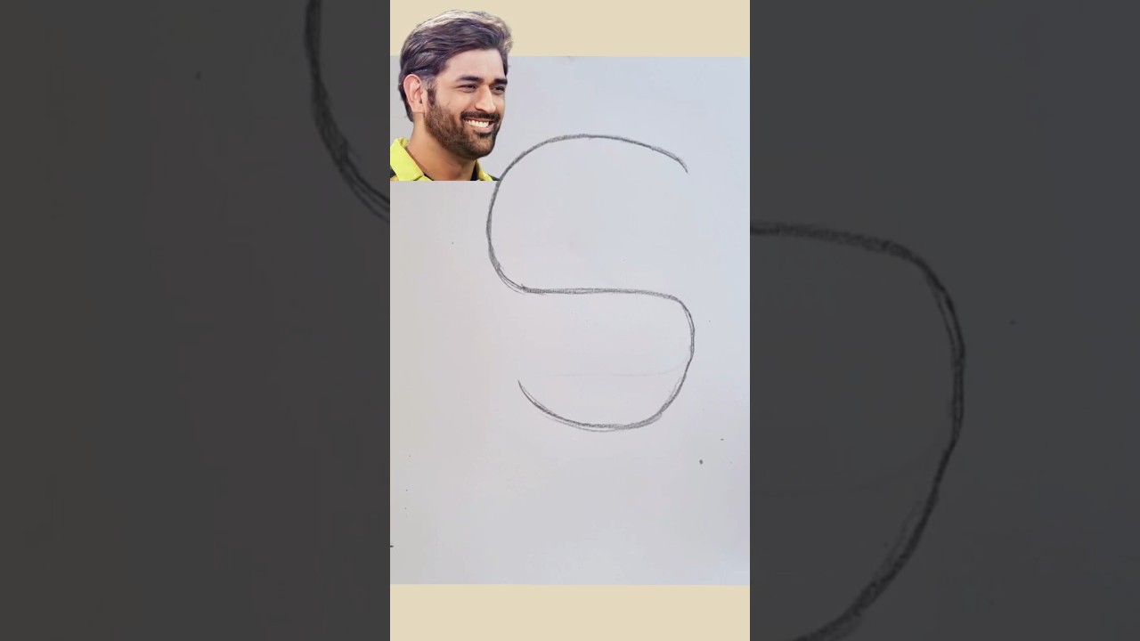 S turns into Dhoni Drawing