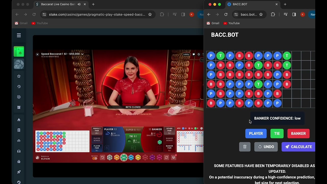 AI Baccarat Prediction (WON +$600 in 15 minutes)