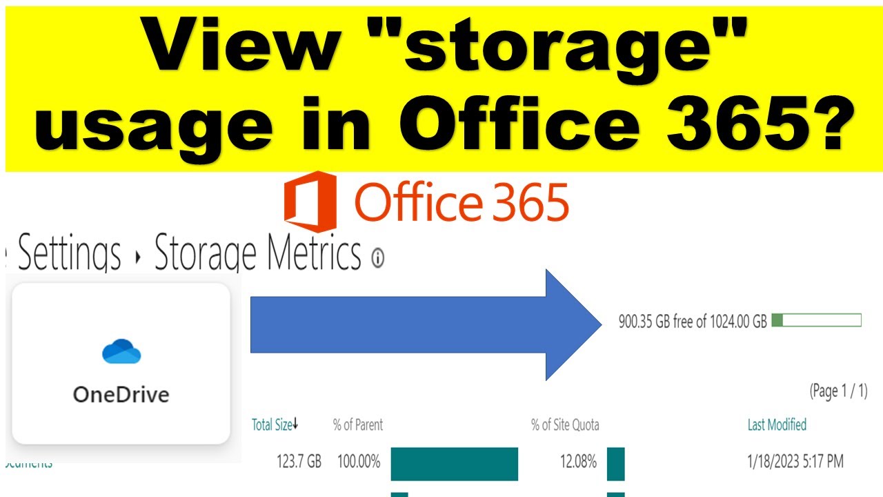How to view storage usage in office 365? Check the remaining storage space in office 365 OneDrive