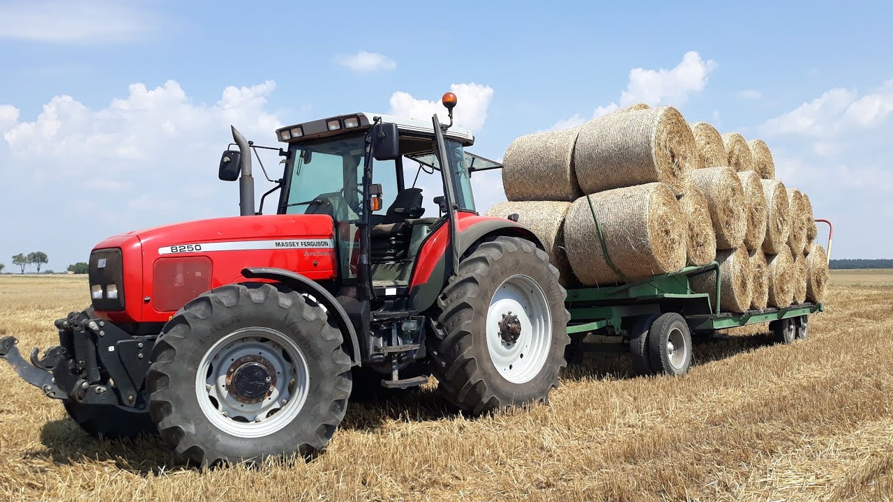 Zwożenie słomy 2k18//Massey ferguson 8250//New Holland td5030//