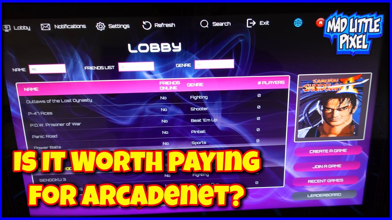 Is It Worth Paying for ArcadeNet On The AtGames Legends Ultimate Arcade? We Now Have Lobbies!