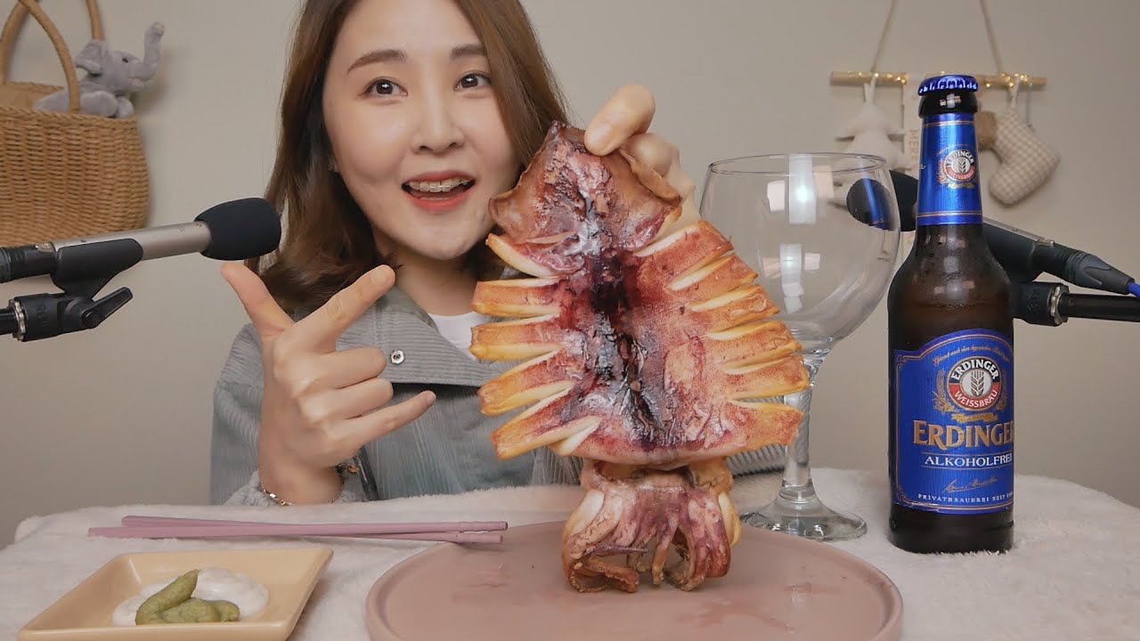 수다 ASMR｜시크릿, 넷플릭스 영화 추천｜오징어랑 맥주｜독일 에딩거 프라이 맛 리뷰｜eating sounds｜mukbang｜eating show