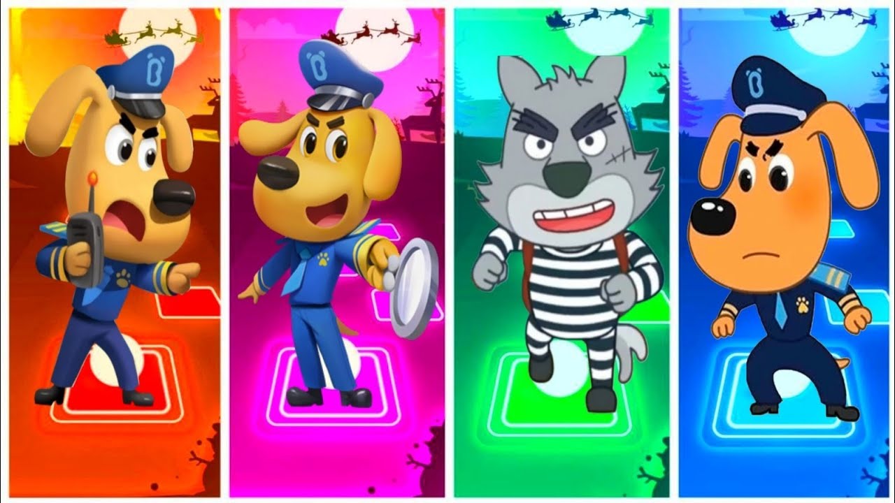 Telis hop game, SHERIFF LABRADOR 🆚️ LITTLE WOLF 🆚️ SHERIFF LABRADOR TEAM... did you like ❤️❤️❤️