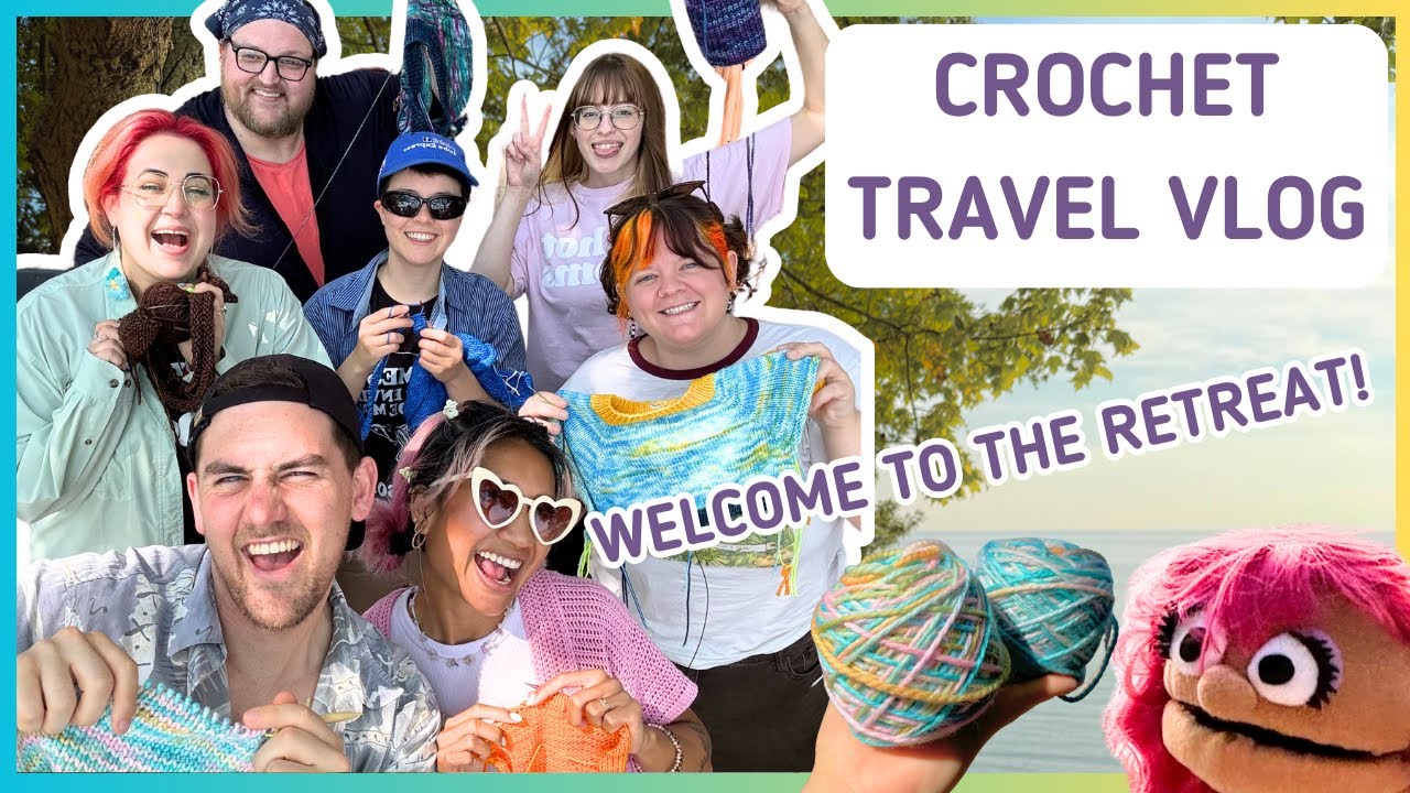 We went on a crochet/knitting retreat in the USA! ✨ Crochet travel vlog