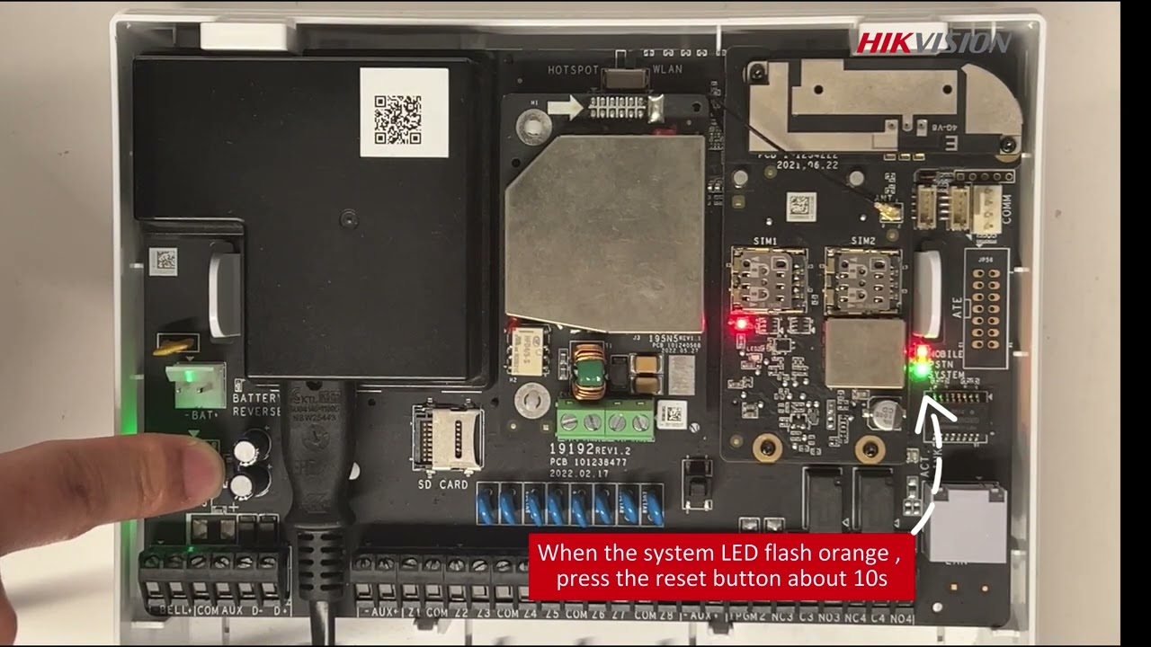 How to Reset  AX Hybrid PRO Panel via Reset Button