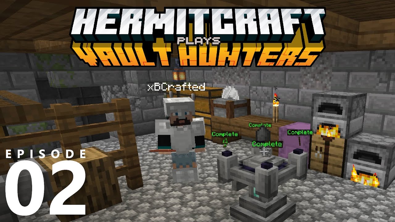 Setting Up Base with xB! - HermitCraft Vault Hunters - E02