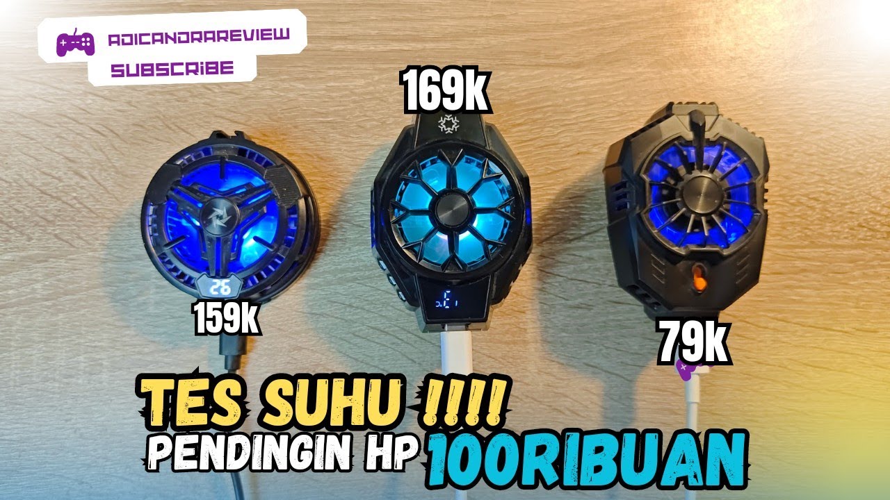 TES SUHU Fancooler X9 Vs SL10 Vs X20 | Pendingin HP Murah 100 Ribuan