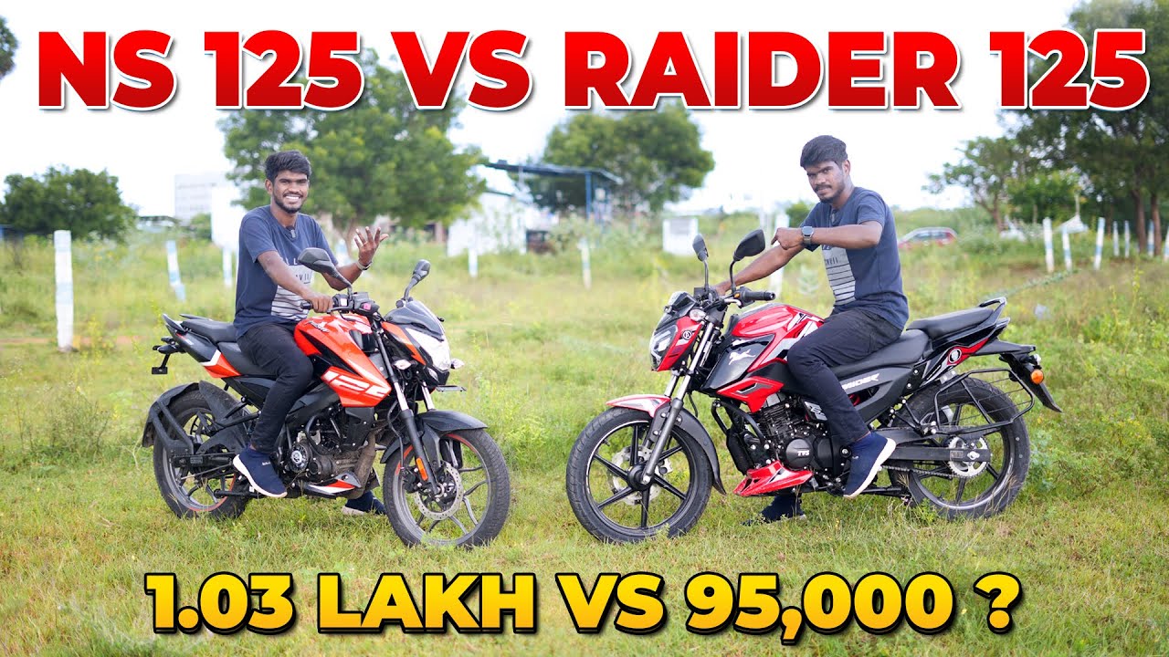 TVS  Raider 125 vs Pulsar NS 125 in Tamil | Mileage ? | Onroad Price ? | Pros & Cons ?