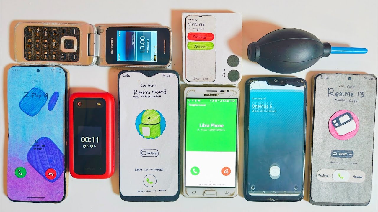 Z flip 4 Xiaomi 14C Nokia 2660 Samsung J3 Samsung Flip Oneplus 6T Realme 13| Guess who incoming Call