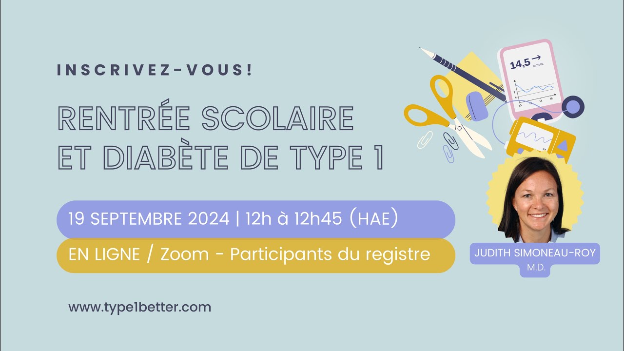 Rentrée scolaire et diabète de type 1