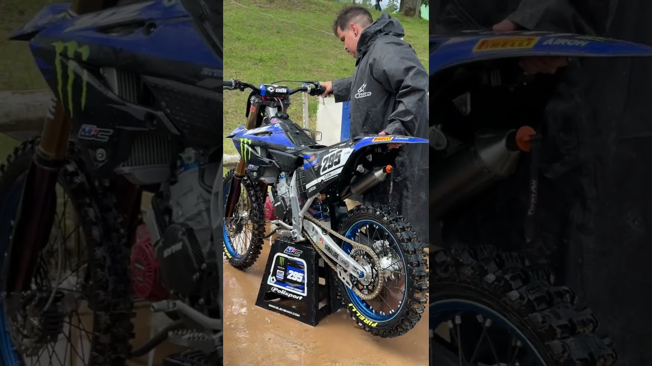 Trick #GYTR #YZ125 gets a quick WASH at #MXGP of Latvia!