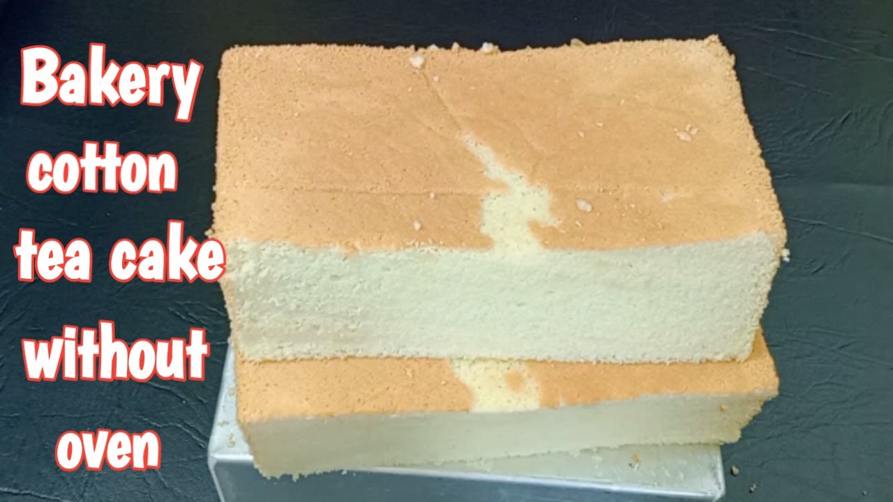 Bakery cotton tea cake without oven for beginners 💯
