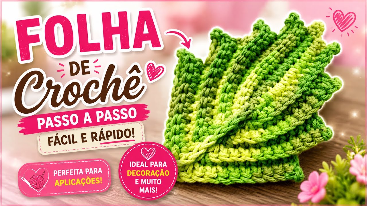 Folha de Crochê para aplicação