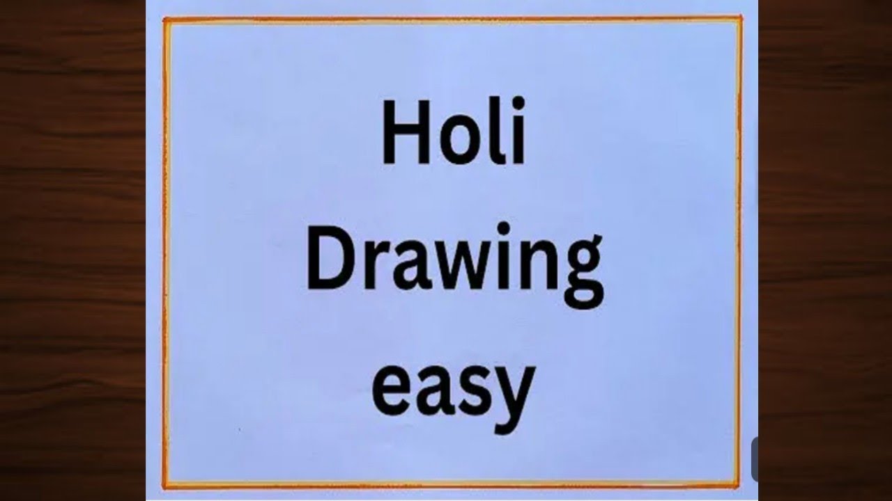 Holi Drawing / Happy Holi Poster Drawing Easy Steps / Holi Festival Drawing / Holi Special Drawing