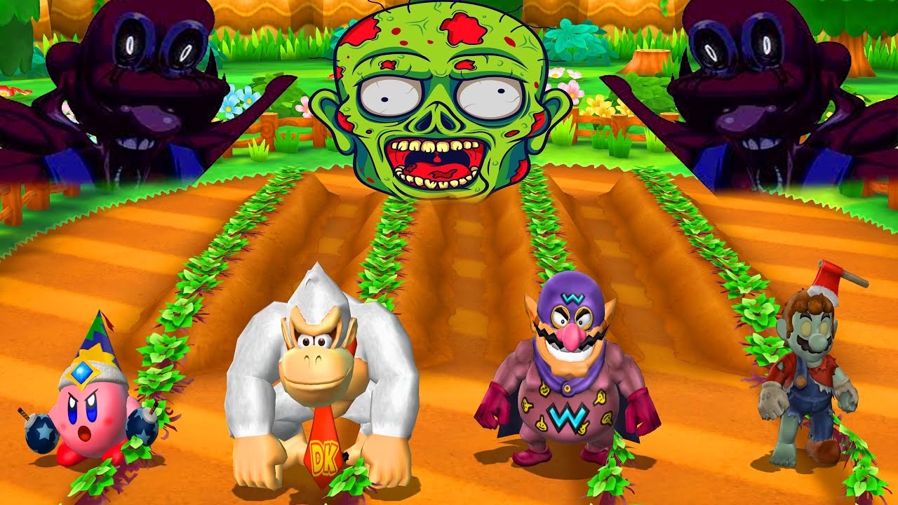 Мини-игры Step It Up в Mario Party 9 - Тоад против Донки Конга против Варио против Марио (Мастерс...