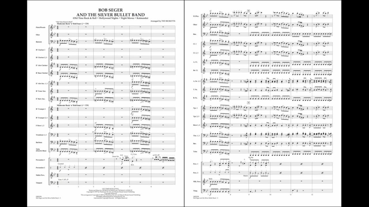 Bob Seger and the Silver Bullet Band arr. Ted Ricketts
