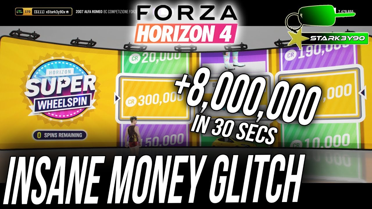 Forza Horizon 4 FASTEST MONEY GLITCH 8 Million CR in less than 30 Seconds!