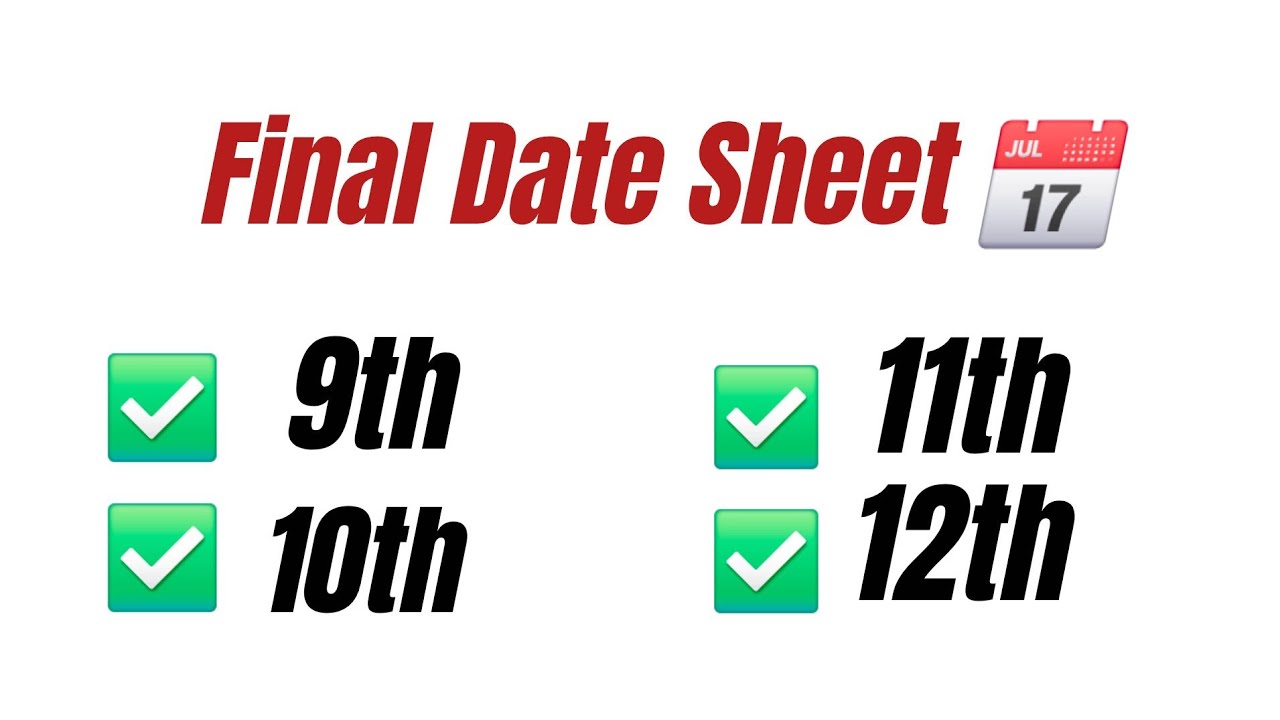 🔥 Final Date Sheet 2026 | Matric & Intermediate Exam Schedule Revealed!