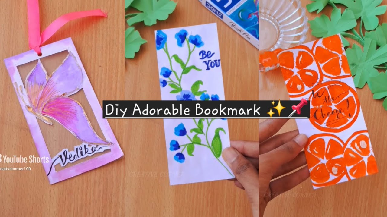 Diy easy bookmark making in 5 min ✨🤫 ~|| 