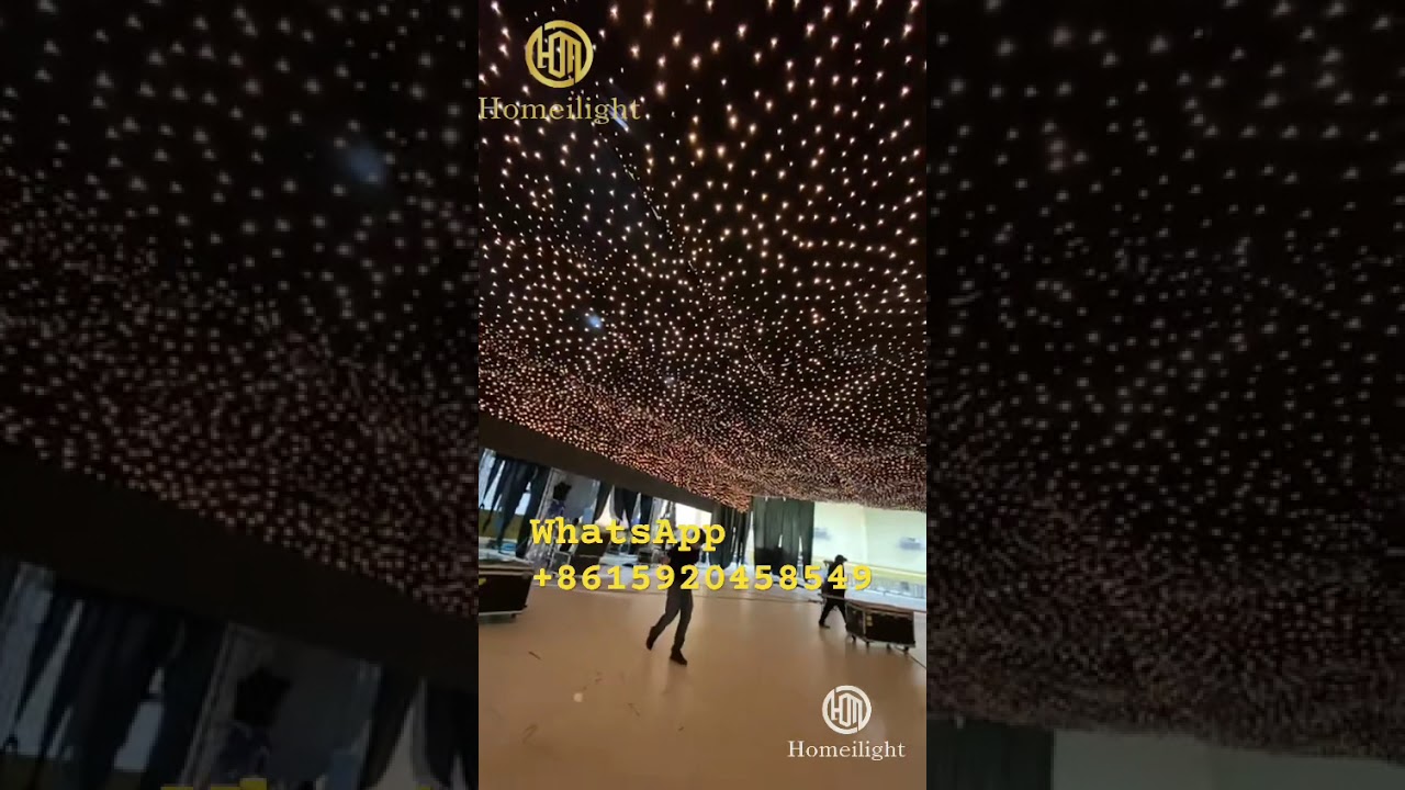 Golden starry curtain led star cloth fairy lights on ceiling fabric twinkling for wedding #factory