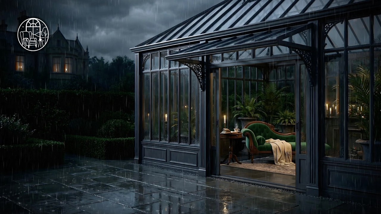 Sleep Safe Rain on Glass Roof (No Thunder, No Music) | 3 Hours