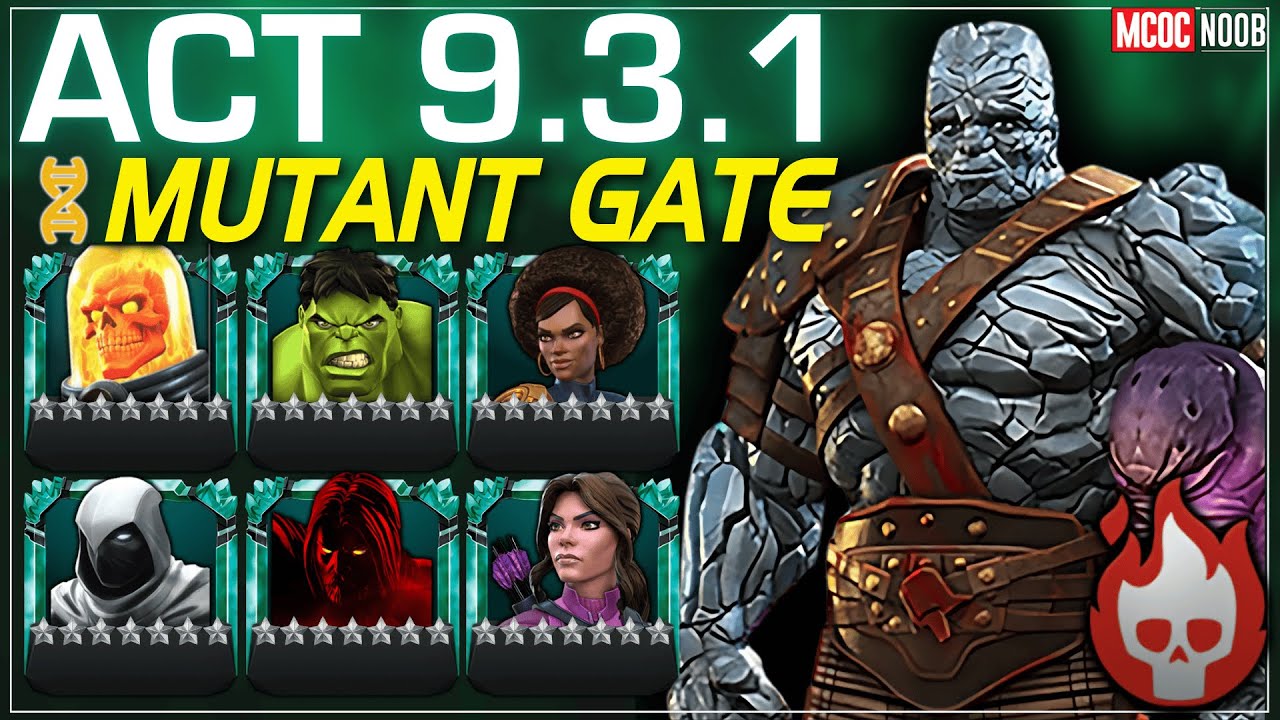 MCOC: Акт 9.3.1 Врата мутантов — босс KORG — сентябрь 2025 г.