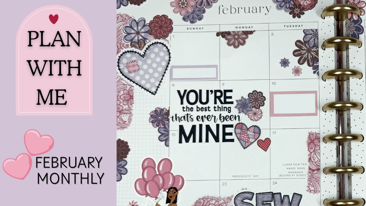 Plan With Me | Happy Planner February Monthly | PlanItDarbi Stickers