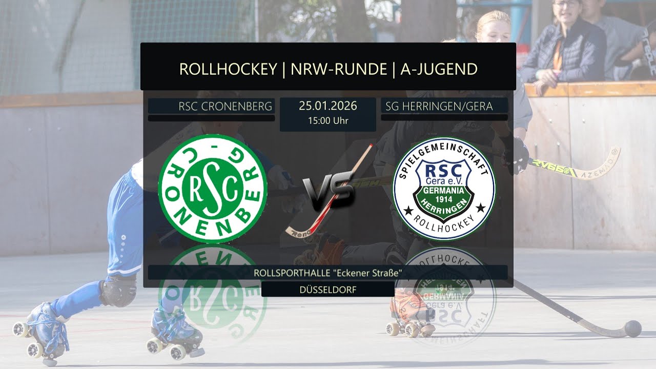 🏑 ROLLHOCKEY | NRW-LIGA | A-JUGEND | 🔴 RSC CRONENBERG 🆚 🔴 SG HERRINGEN / GERA