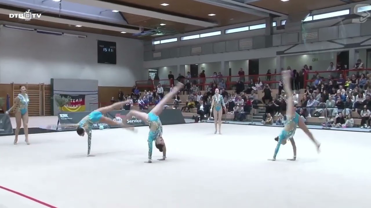 TURKEY national group 3 HOOPS and 4 CLUBS - Apparatus Final - Gymnastik International