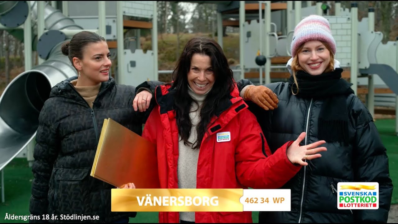 V&auml;nner och vinnare i V&auml;nersborg f&aring;r bes&ouml;k av Magdalena - Postkodlotteriet
