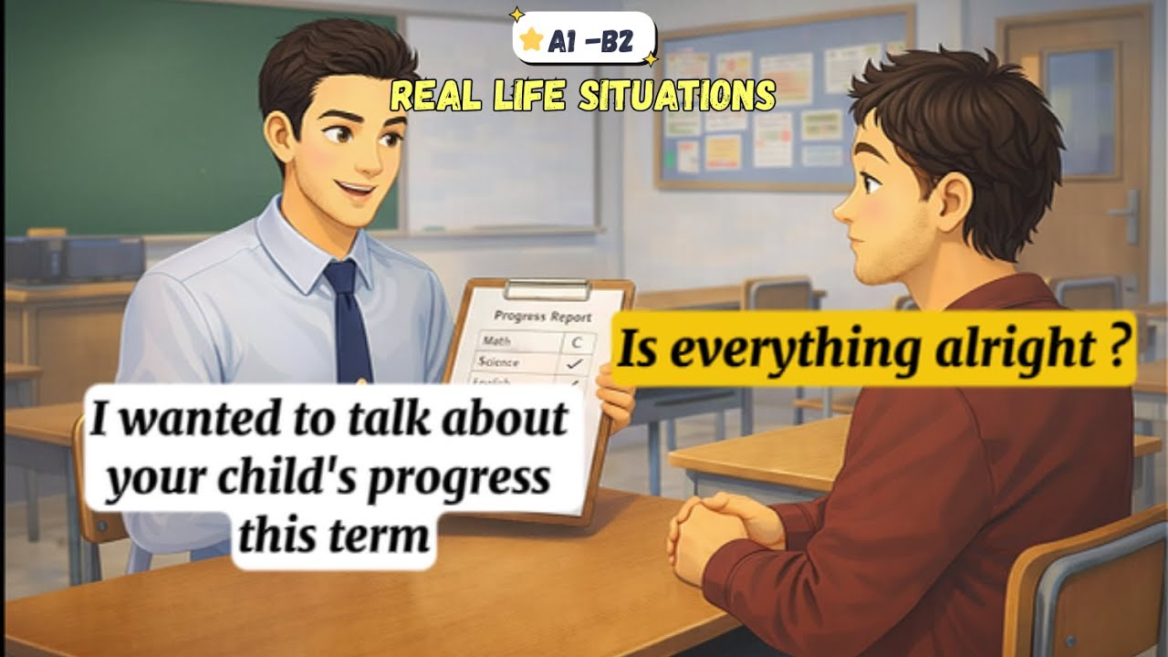 English Listening and Speaking Practice for Beginners | School Conversations