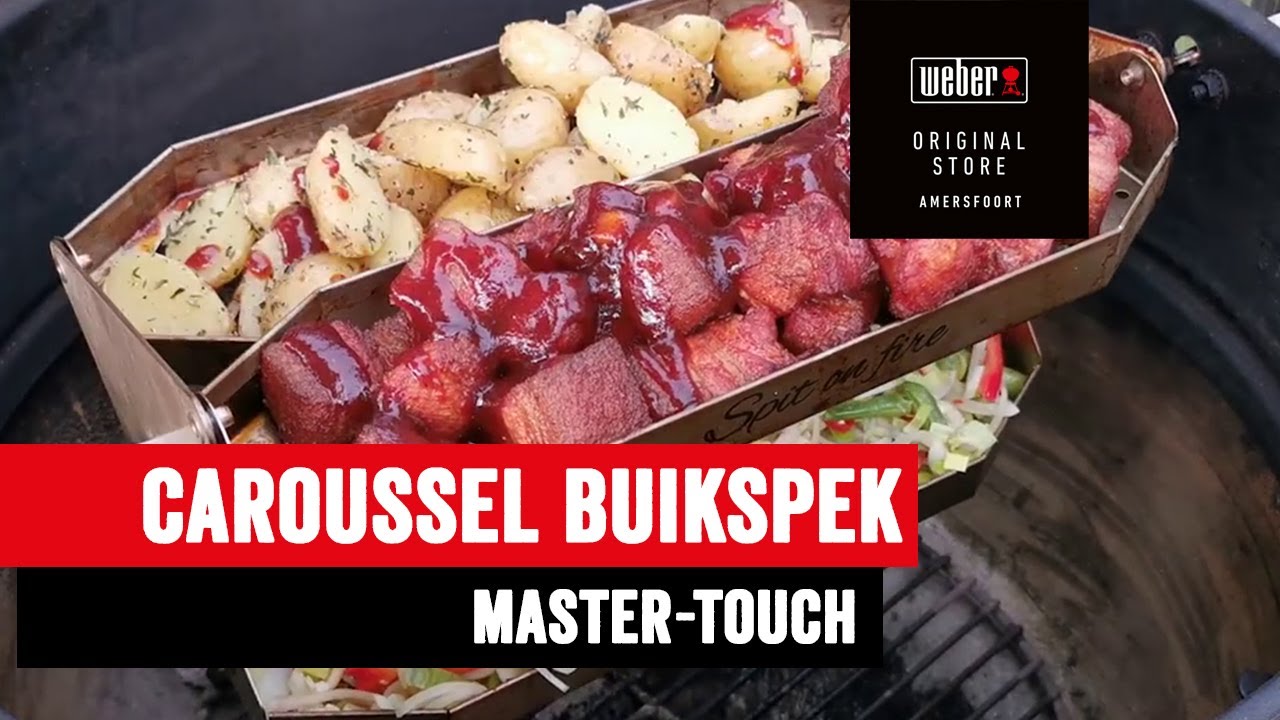 buikspek van het carrousel spit op je barbecue