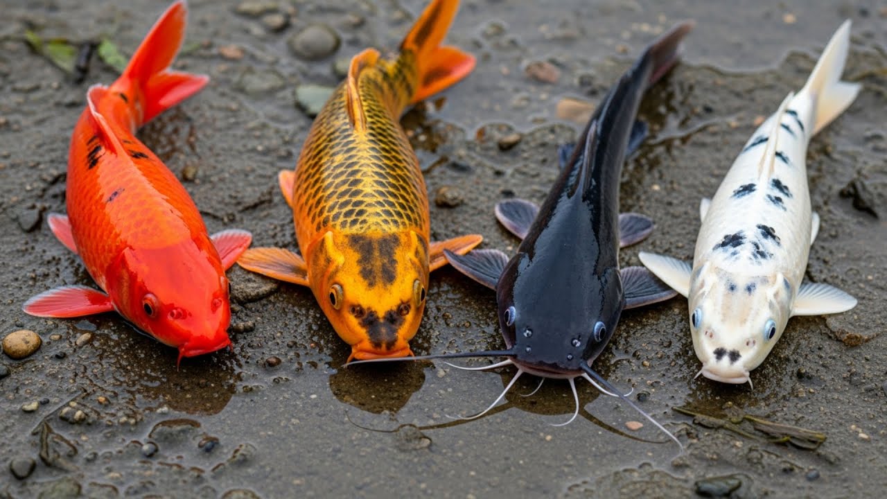 Exploring Deep River to Finding Big Koi Fish | Unexpected Ornamental Fish & River Monster Catfish
