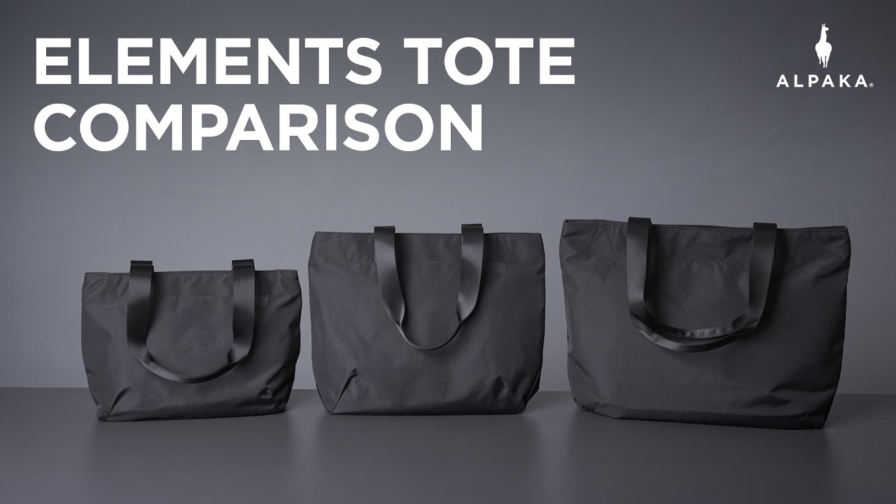 ALPAKA Elements Tote Comparison: Small vs Medium vs Large