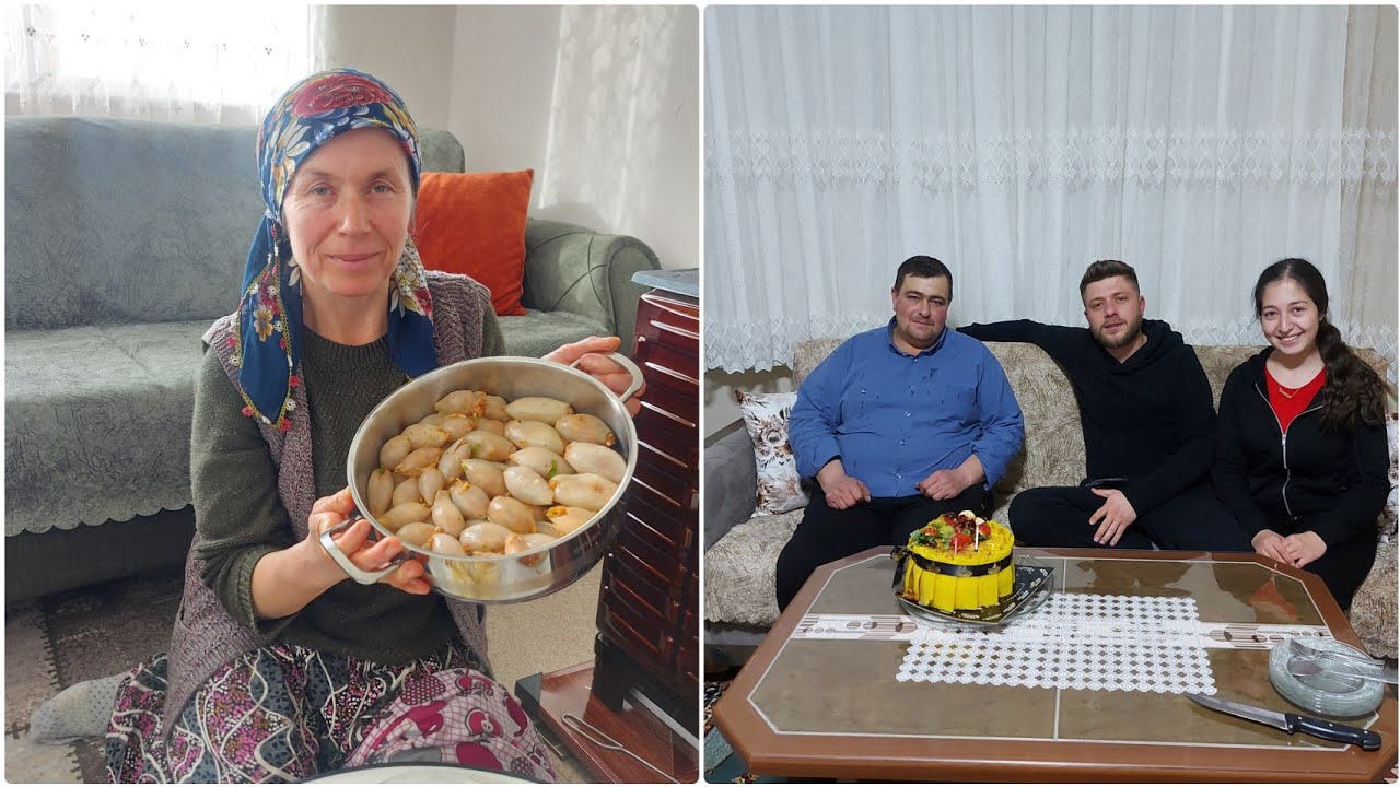 KIYMALI, SOĞAN DOLMASI YAPTIM 🧅💯| KAYNIMIN DOĞUM GÜNÜ 🎂🎉