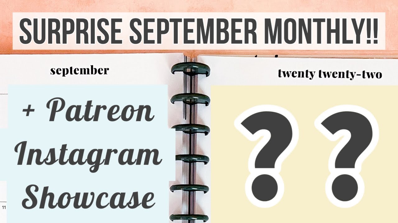 Plan With Me - September 2022 Monthly + Patreon Spread Showcase! Big Happy Planner Inspiration