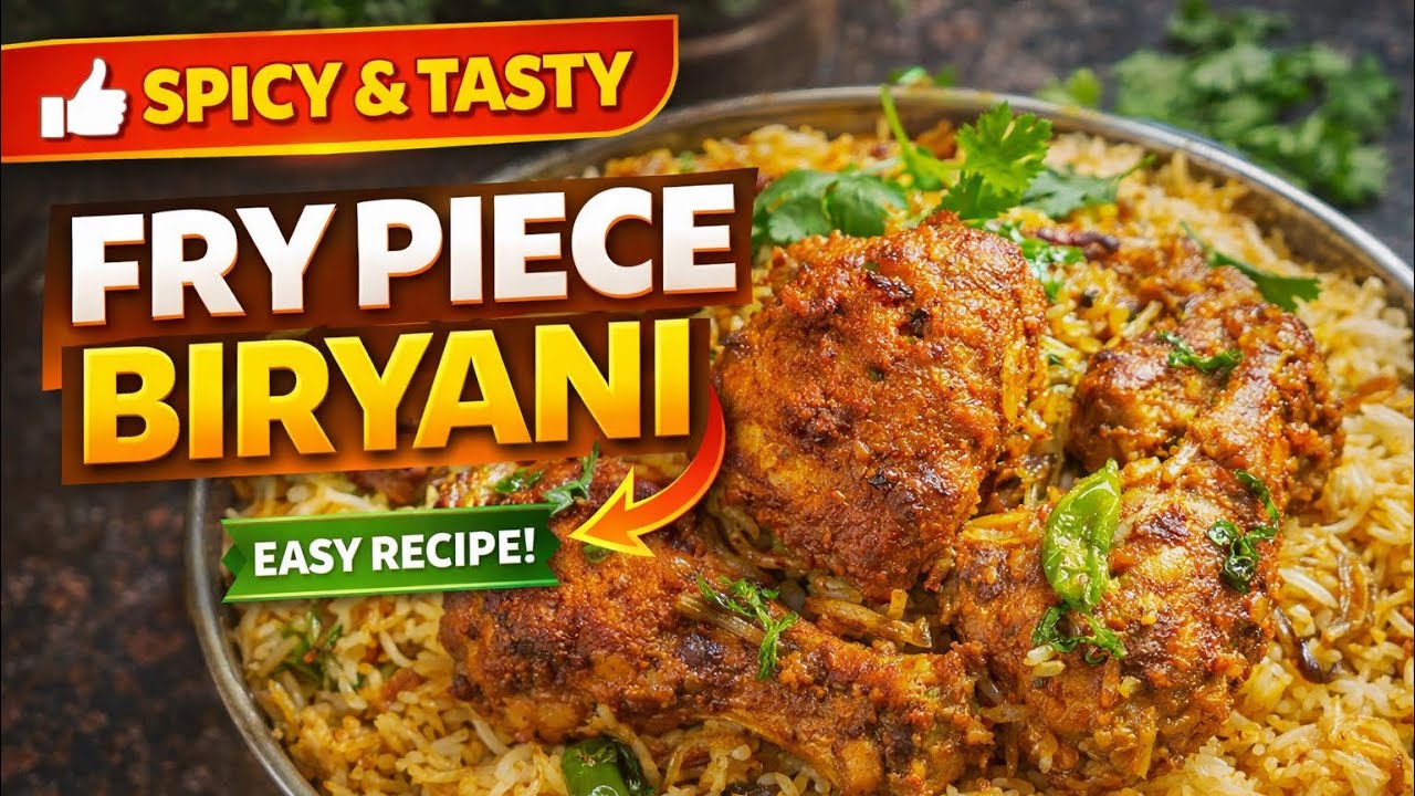 Rajahmundry Vivek Style Fry Piece Biryani 🔥  | Made with Extra Love 😜#chicken #food  #chickenbiryani