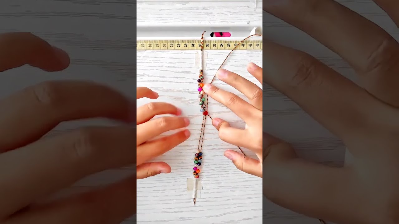 Браслет из разноцветного муранского стекла 🤩 | Металлическая китайская нить | Урок от Zain JyB 😊💕