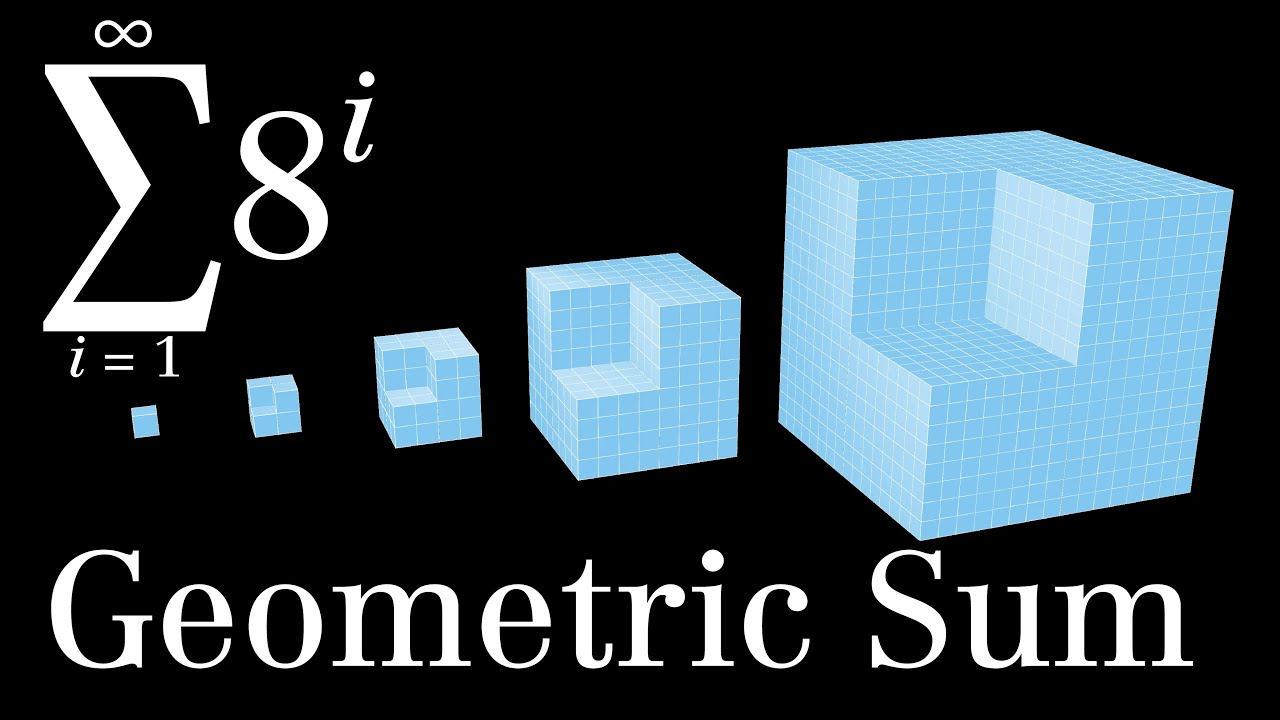 Geometric series: sums of powers of 8 (visual proof)
