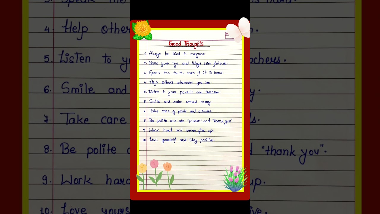 Good Thoughts, 10 Small And Easy Good Thoughts For School Assembly, 10 Best Good Thoughts In English