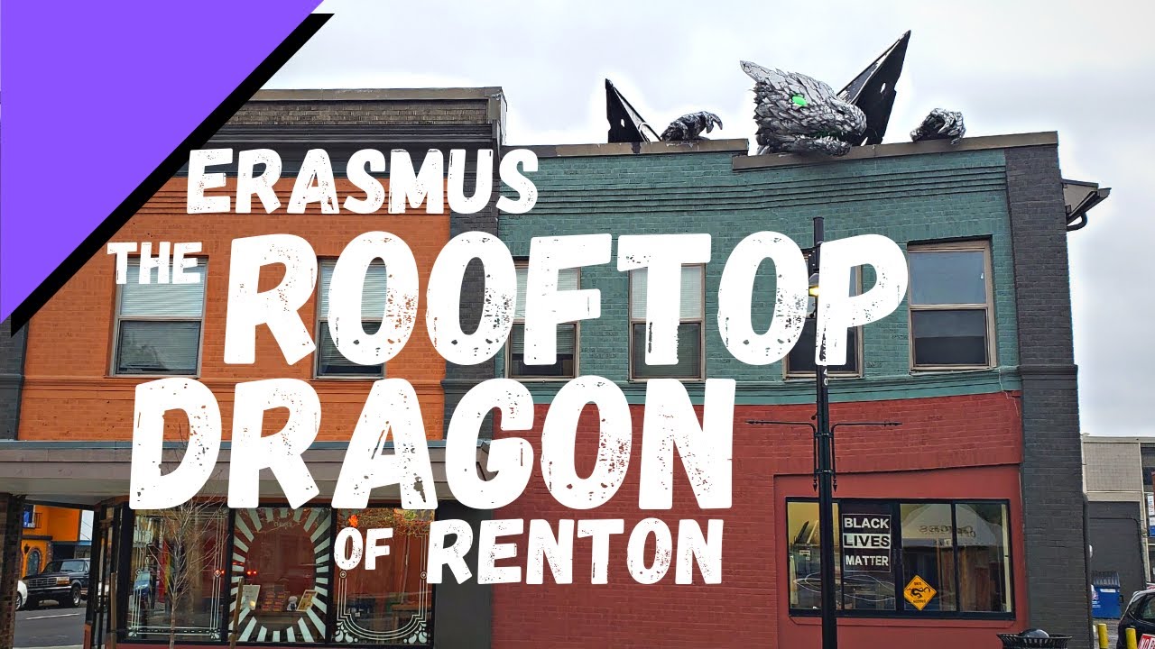 Erasmus the Rooftop Dragon of Renton, WA Public Sculpture