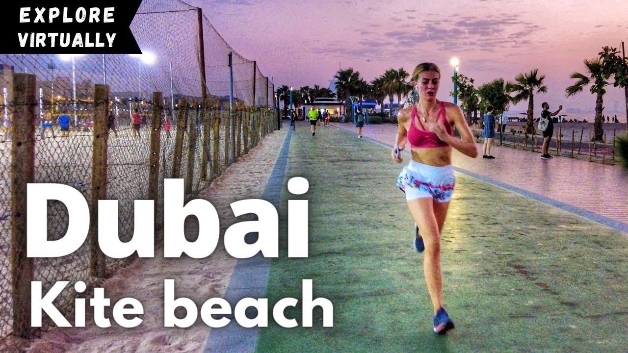 [4K] Dubai kite beach walking tour  | UAE
