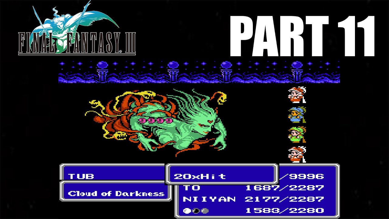 Final Fantasy III (NES) FEOK Walkthrough Gameplay Part 11 - FINALE (FULL GAME, No commentary)