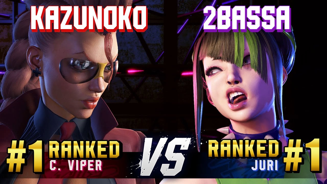 SF6 ▰ KAZUNOKO (#1 Ranked C.Viper) vs 2BASSA (#1 Ranked Juri) ▰ High Level Gameplay