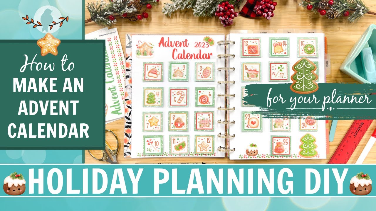 How to Make an Advent Calendar for Your Happy Planner | Gingerbread Advent | ohelloRobin Stickers