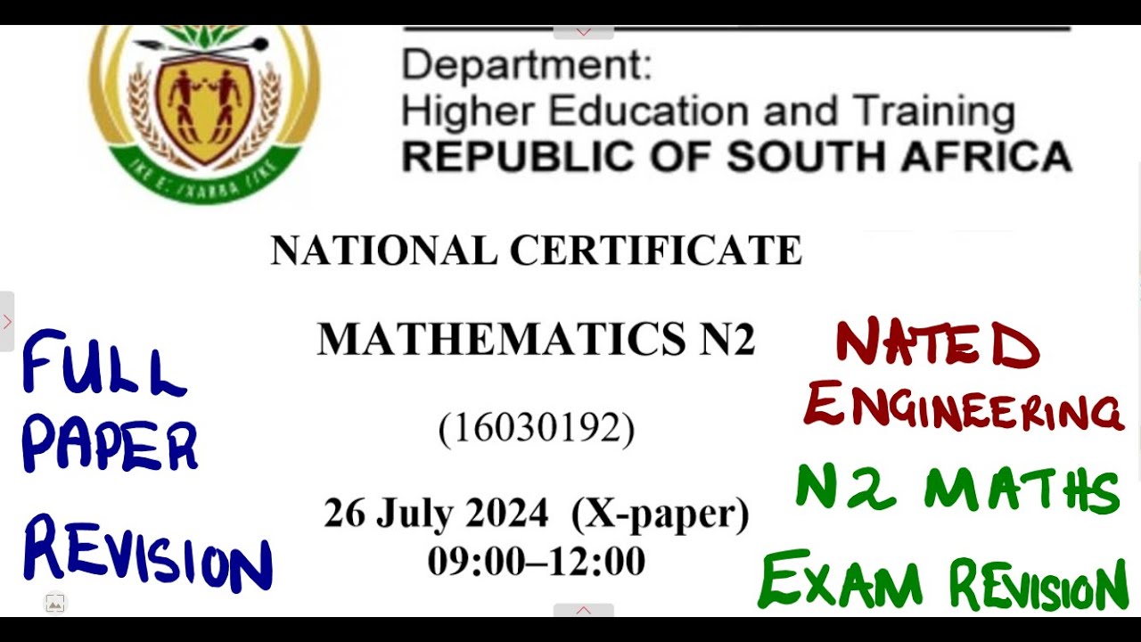 Mathematics N2 August 2024 Memo Full Paper @mathszoneafricanmotives  @mathwithlightone