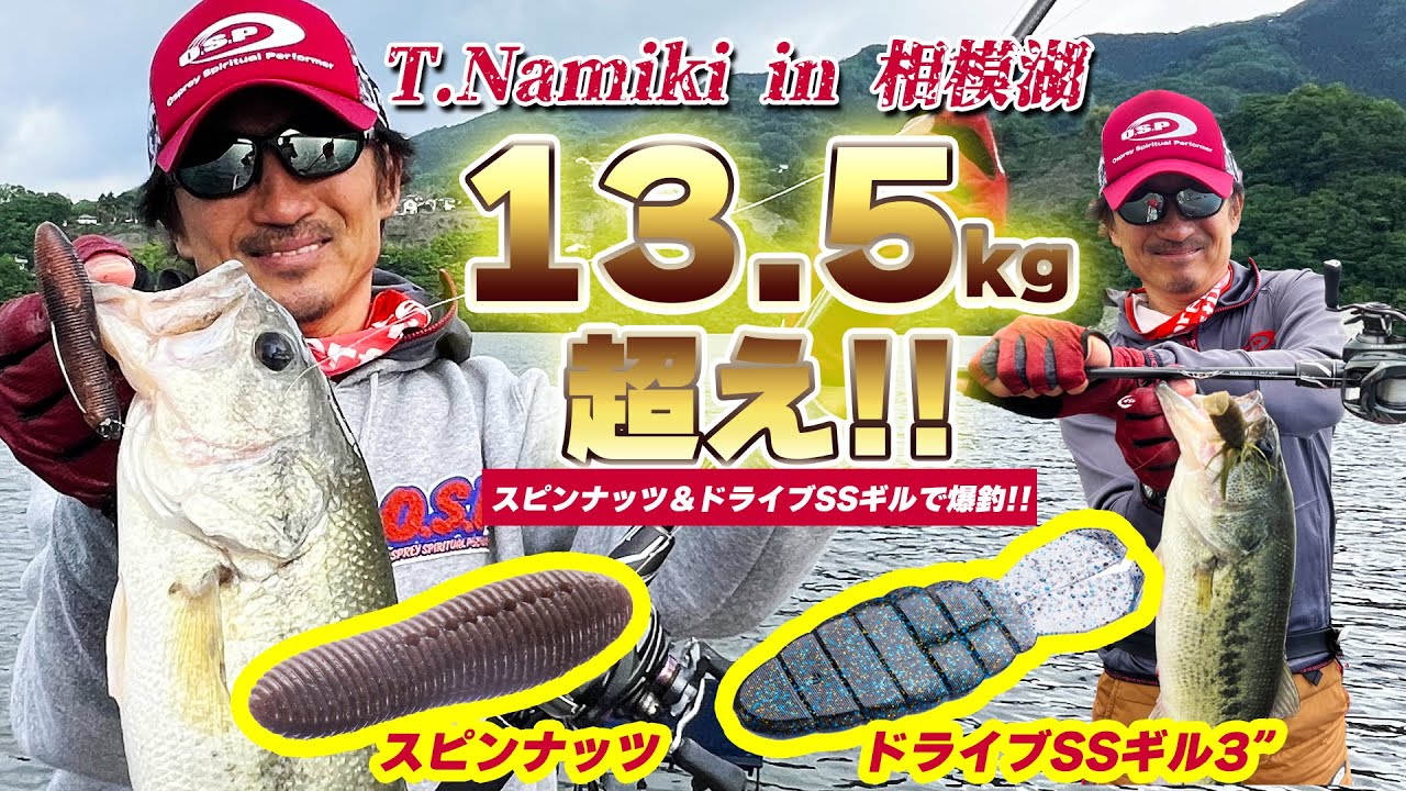 【T.Namiki in 相模湖】スピンナッツとドライブSSギルで脅威の13.5kg越え！バスを釣り続ける秘訣はハードローテーション　怒涛の連発釣果は圧巻！
