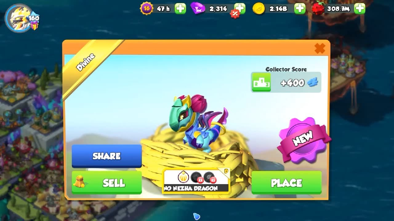 Hatched Divine Chrono Nezha Dragon-Dragon Mania Legends | 4.25k Crunchy Cake craze | DML