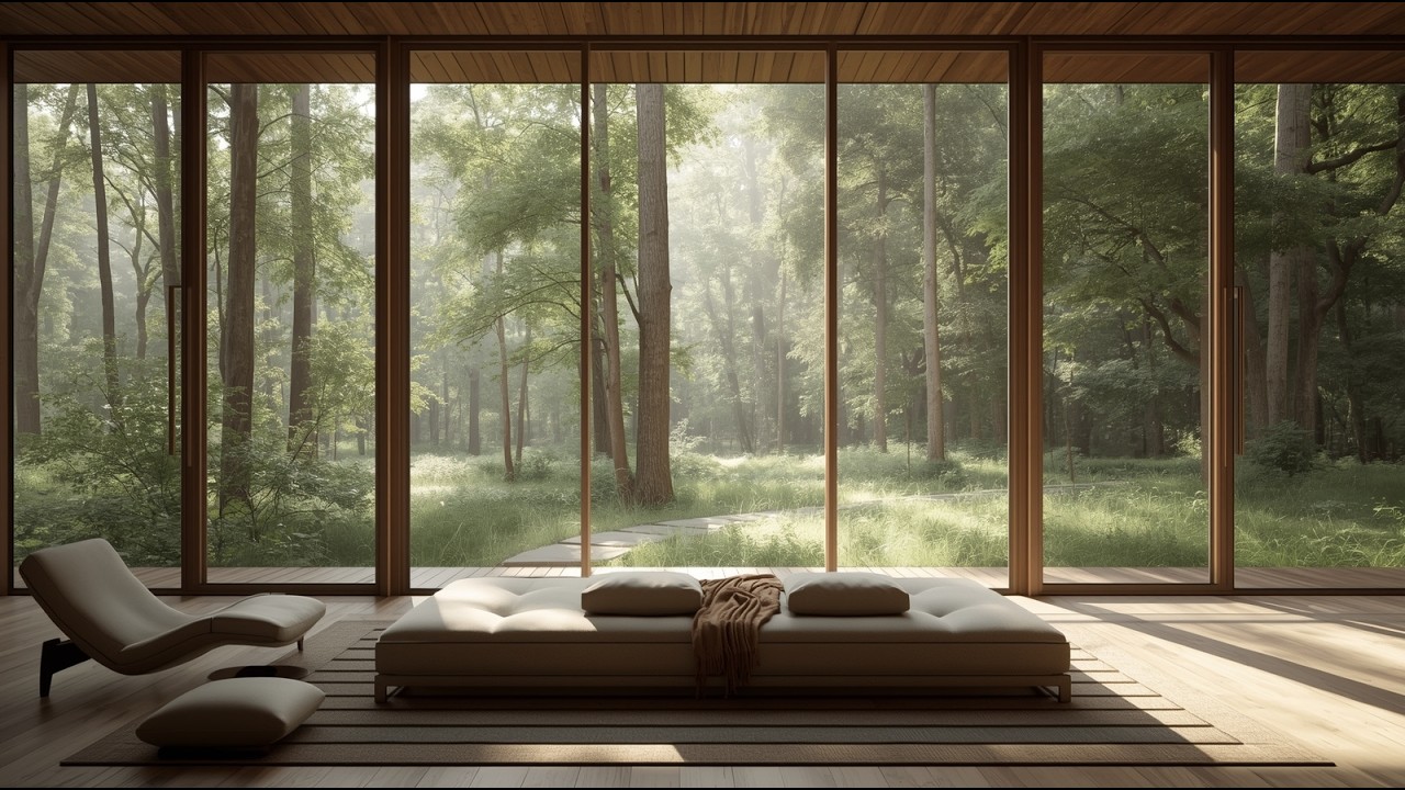 Modern Living Room Built Into the Forest | Minimalist Design